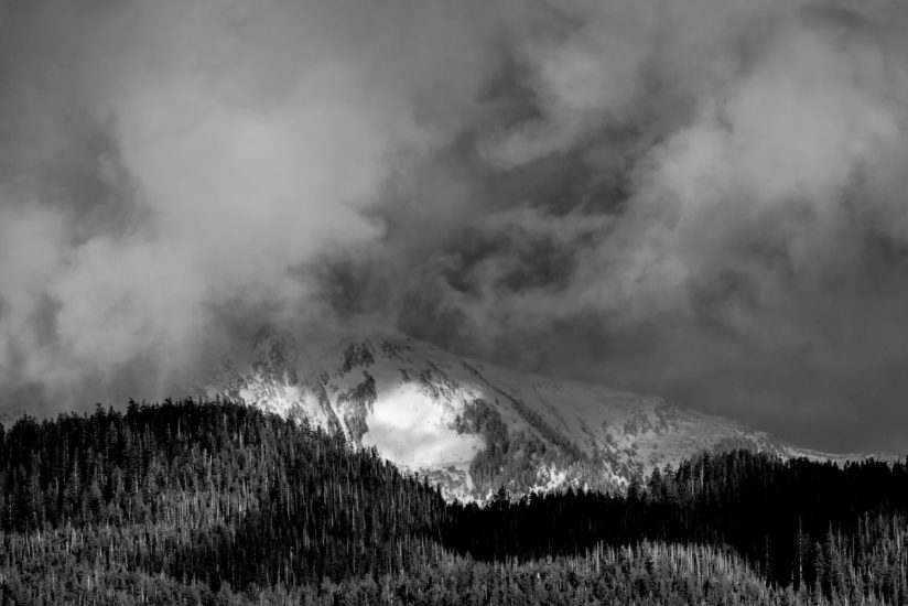 Misty Fjords National Monument, Snow, Clouds