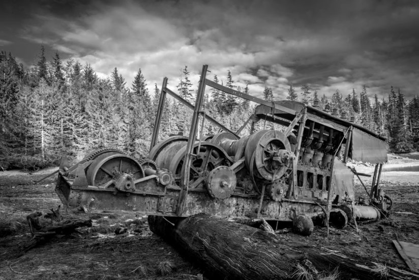 Antique, Yarder, Logging