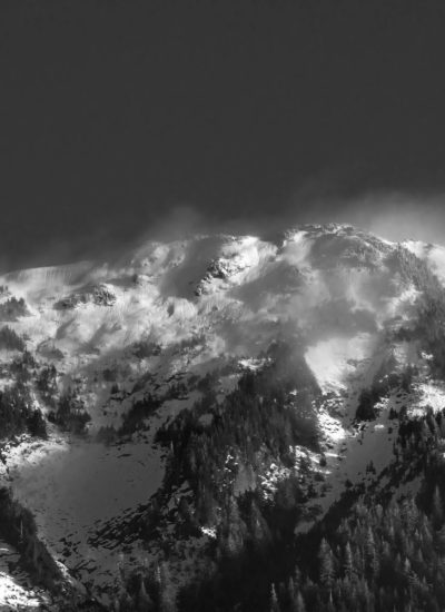 mountain, snow, blowing, forest, alaska